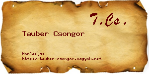 Tauber Csongor névjegykártya
