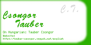 csongor tauber business card